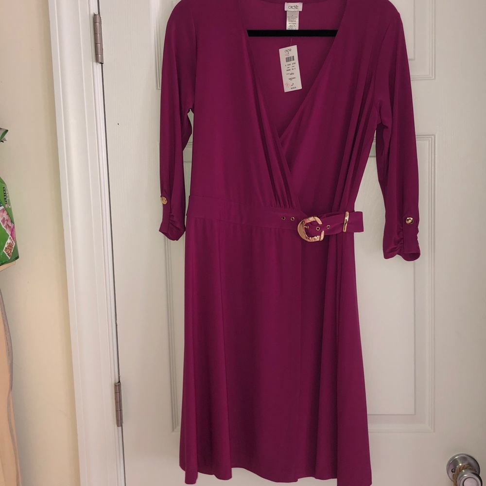 Cache purple wrap dress - Picture 2 of 3